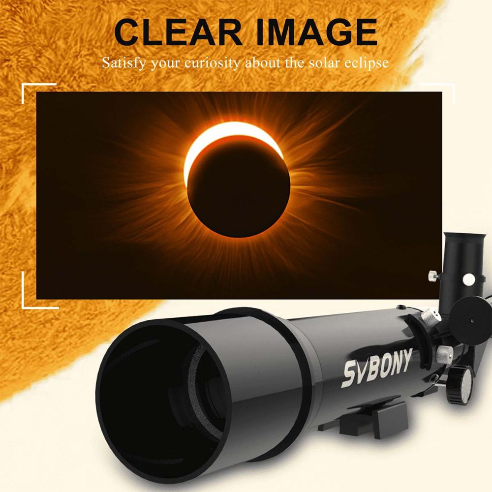 SV510 Travel Solar Eclipse Telescope 60mm f/6.6 Refractor with Backpack For Beginner and Children