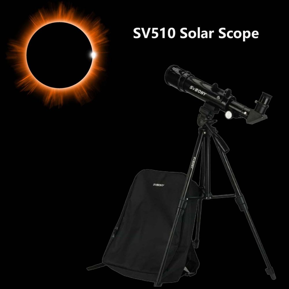 SV510 Travel Solar Eclipse Telescope 60mm f/6.6 Refractor with Backpack For Beginner and Children